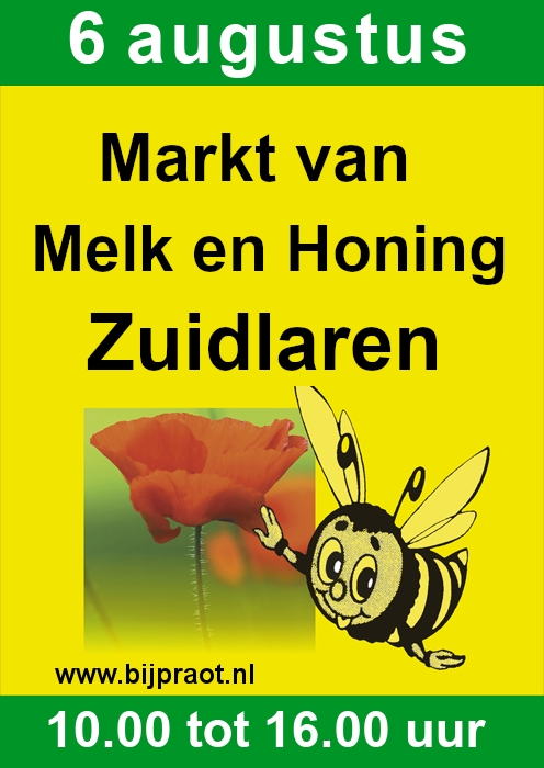 Promotiemateriaal van de Markt van Melk en Honing - de poster op A4-formaat   (klik voor vergroting)