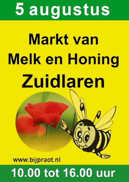 Promotiemateriaal van de Markt van Melk en Honing - de poster op A4-formaat
