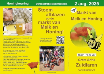 Promotiemateriaal van de Markt van Melk en Honing - buitenzijde van de flyer