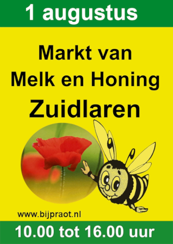 Promotiemateriaal van de Markt van Melk en Honing - de poster op A4-formaat