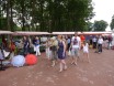 Marktkramen in cirkels op de Brink