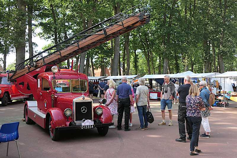 Ladderwagen van de Historische Brandweer Vrienden en Voertuigen